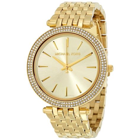 michael kors black and gold watch ladies|Michael Kors Watch with diamonds.